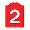 Signmission Designer Series Sign-Sign W/ Number 2, Red & White Aluminum Sign, 18" x 24", RW-1824-22897 A-DES-RW-1824-22897 - alternate 1